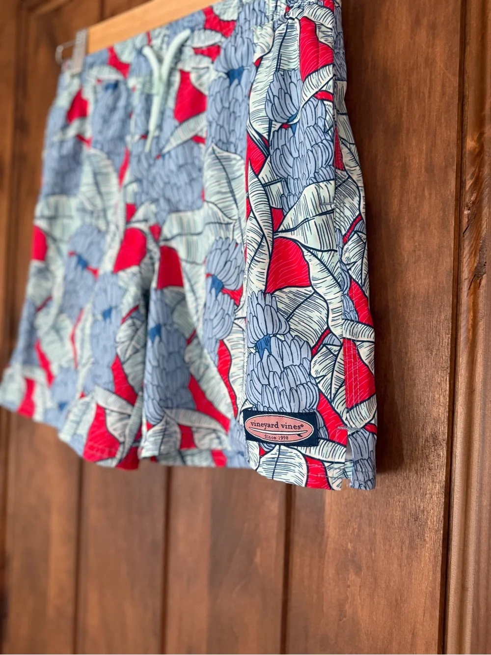 Vineyard Vines Chappy Swim Trunks | Boys Small | Tropical Print Swim Shorts